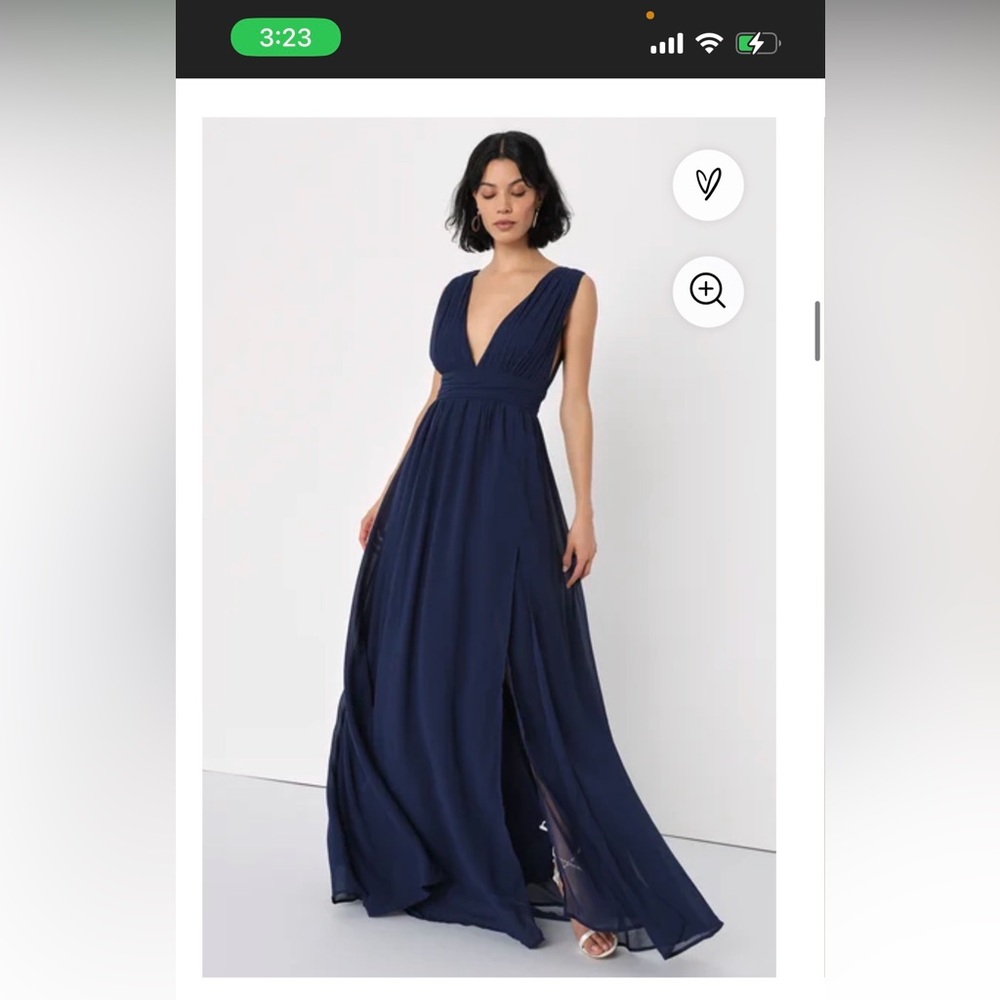 Lulu's Navy Blue Maxi Dress